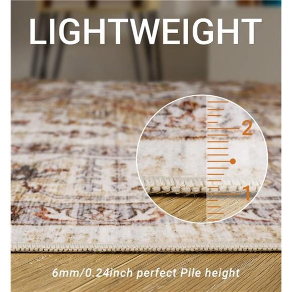 Area Rugs for Living Room,Stain Resistant Washable Rug,Non-Slip Backing Rugs - Picture 5 of 7